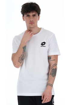 Lotto, Tricou cu decolteu rotund si imprimeu logo, Alb Lotto, Tricou cu decolteu rotund si imprimeu logo, Alb