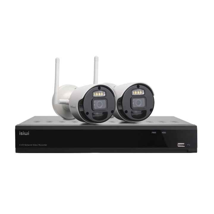 Kit Supraveghere 16 Camere Full HD Interior/Exterior IR 20m + DVR 16 canale video / 1 canal audio, 1080P
