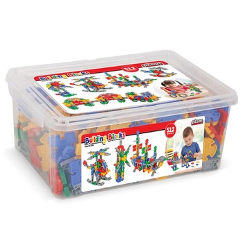Set constructie Pilsan Building Blocks 512 piese in cutie Set constructie Pilsan Building Blocks 512 piese in cutie