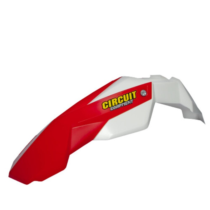 Aripa frontala universala pentru biciclete offroad, Circuit, Rosu inchis / Alb