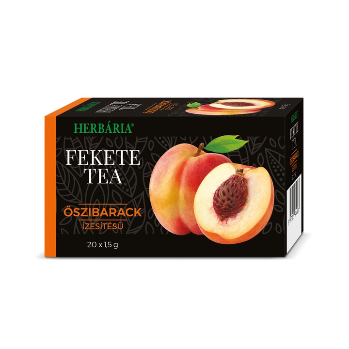 Herbária Fekete tea Őszibarack filt. 20x1,5g*