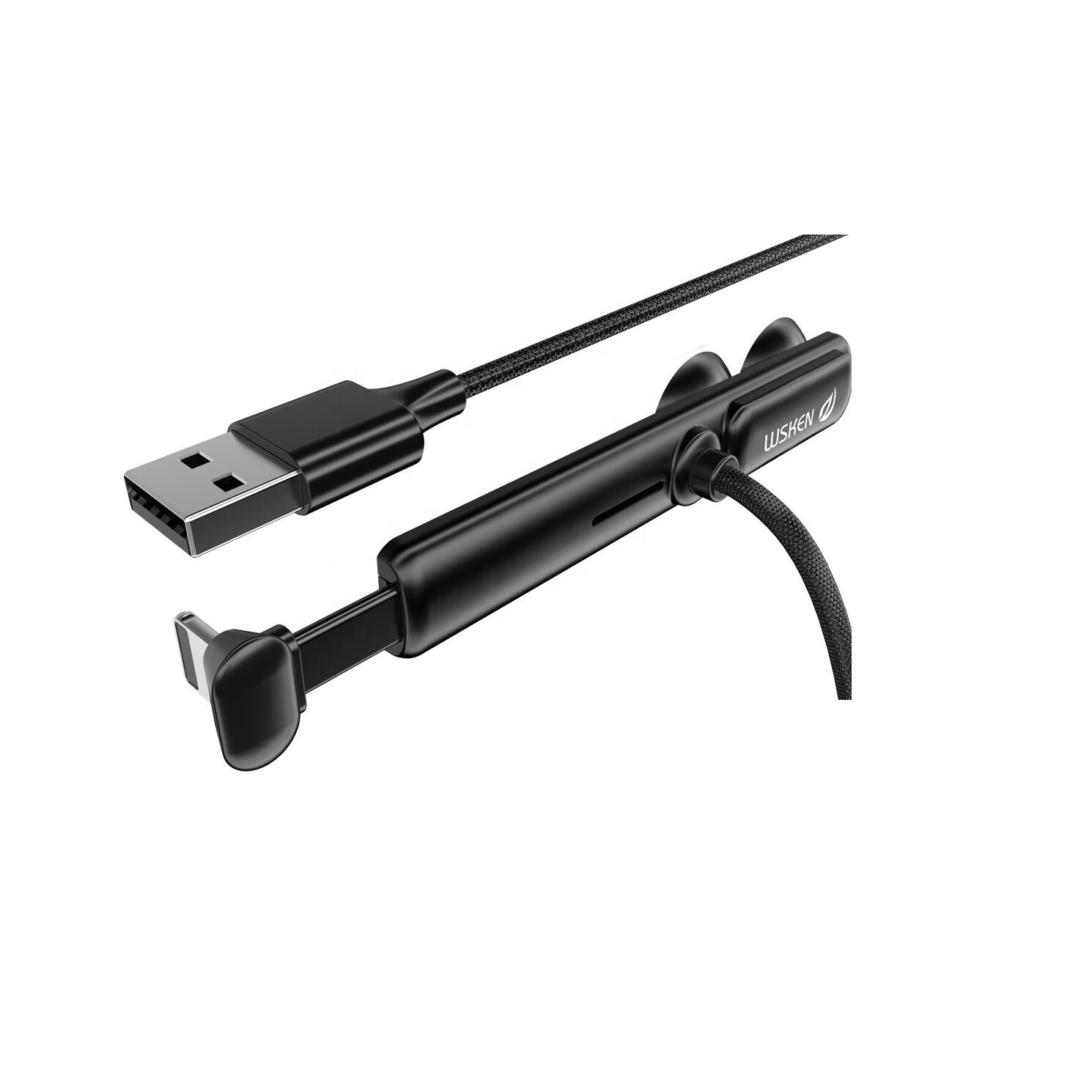 Cablu incarcare telefon Gaming, Wsken, Fast Charge, USB MINI, negru