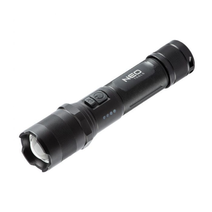 Zseblámpa tölthető, USB, 1000 lm, OSRAM P9 LED, 10 W