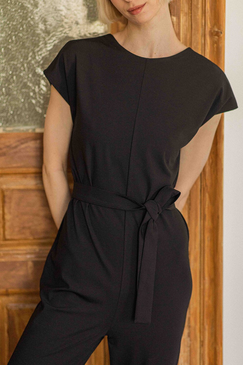 UNDRESS, Salopeta cu decolteu in V pe partea din spate, Negru