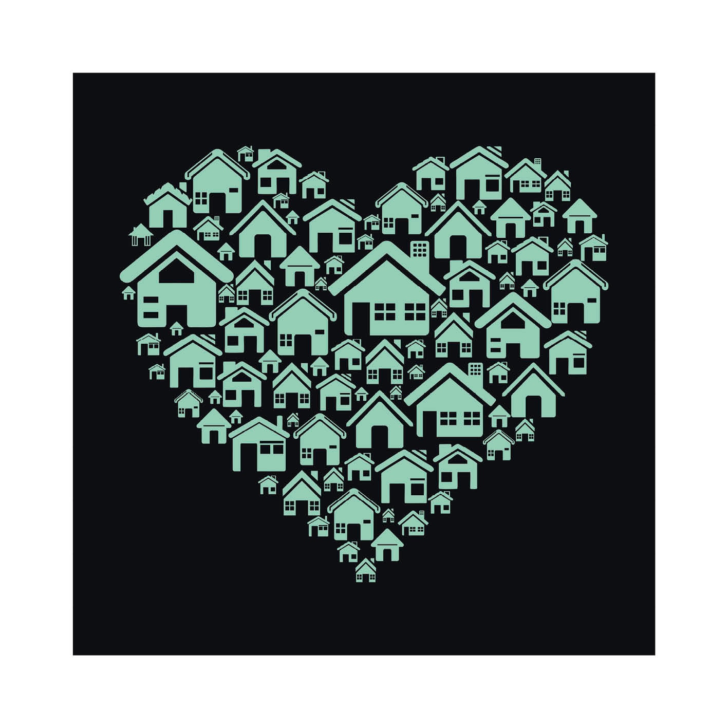 Poster -50x50 cm Dragostea de casa