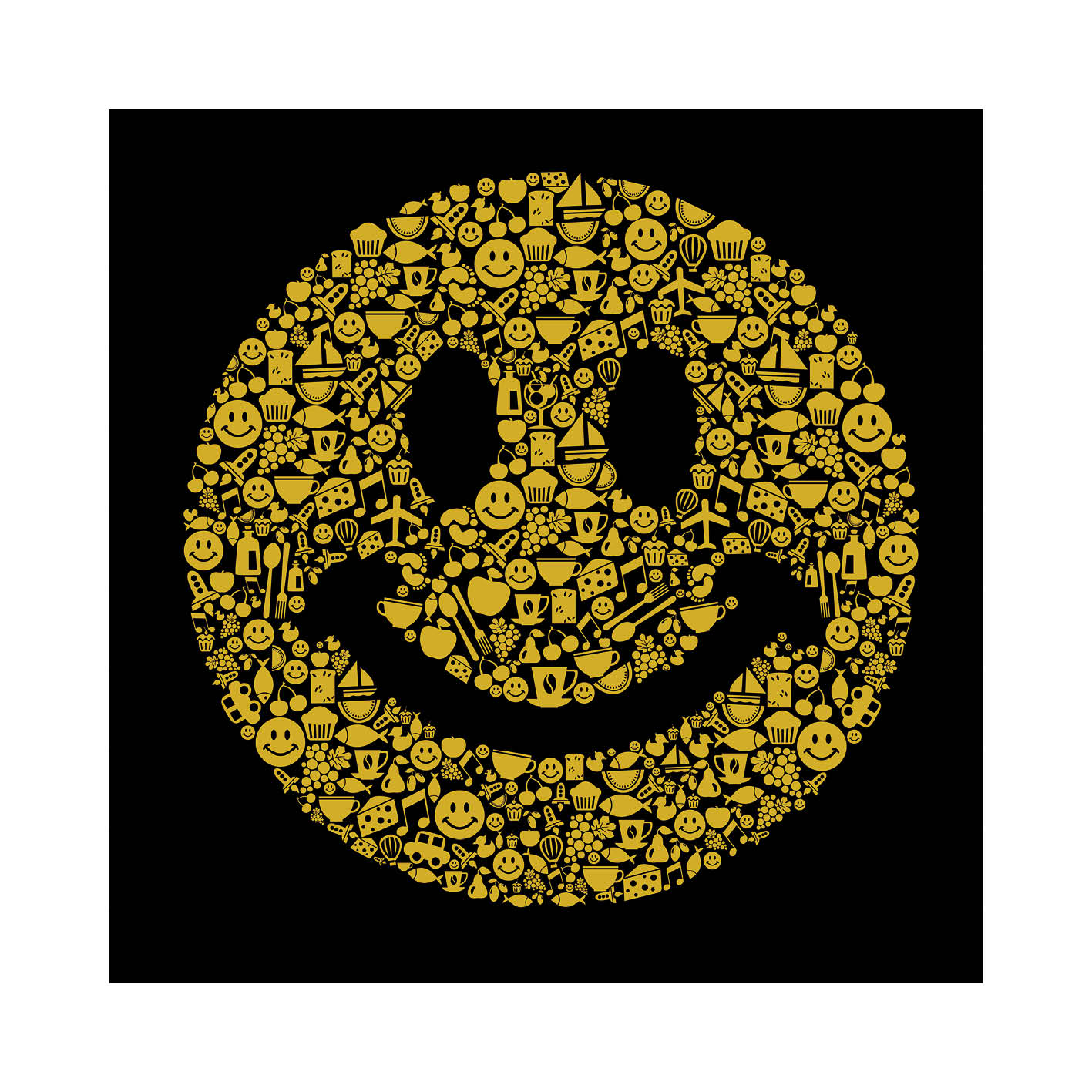 Poster -50x50 cm Smiley