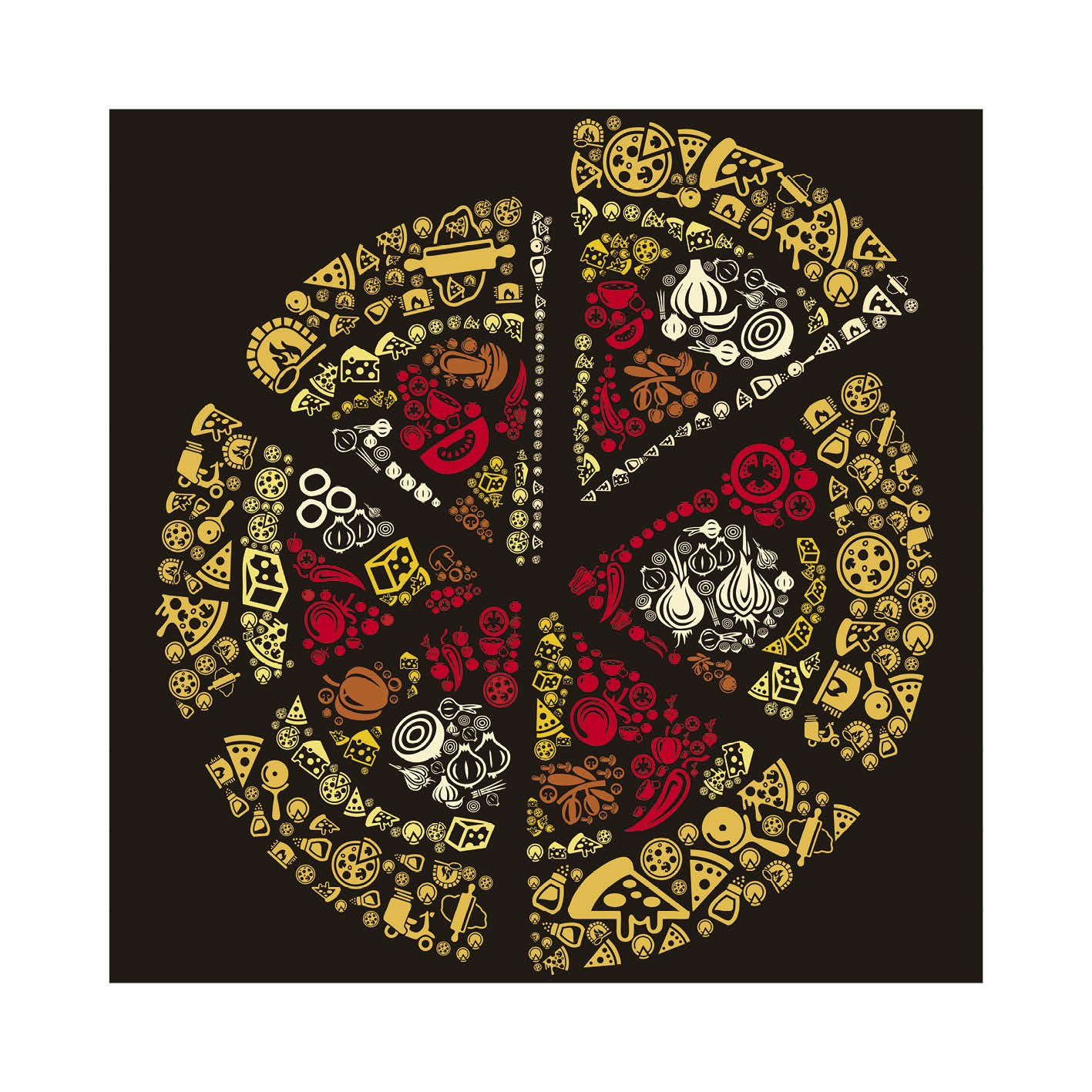 Poster -50x50 cm Pizza