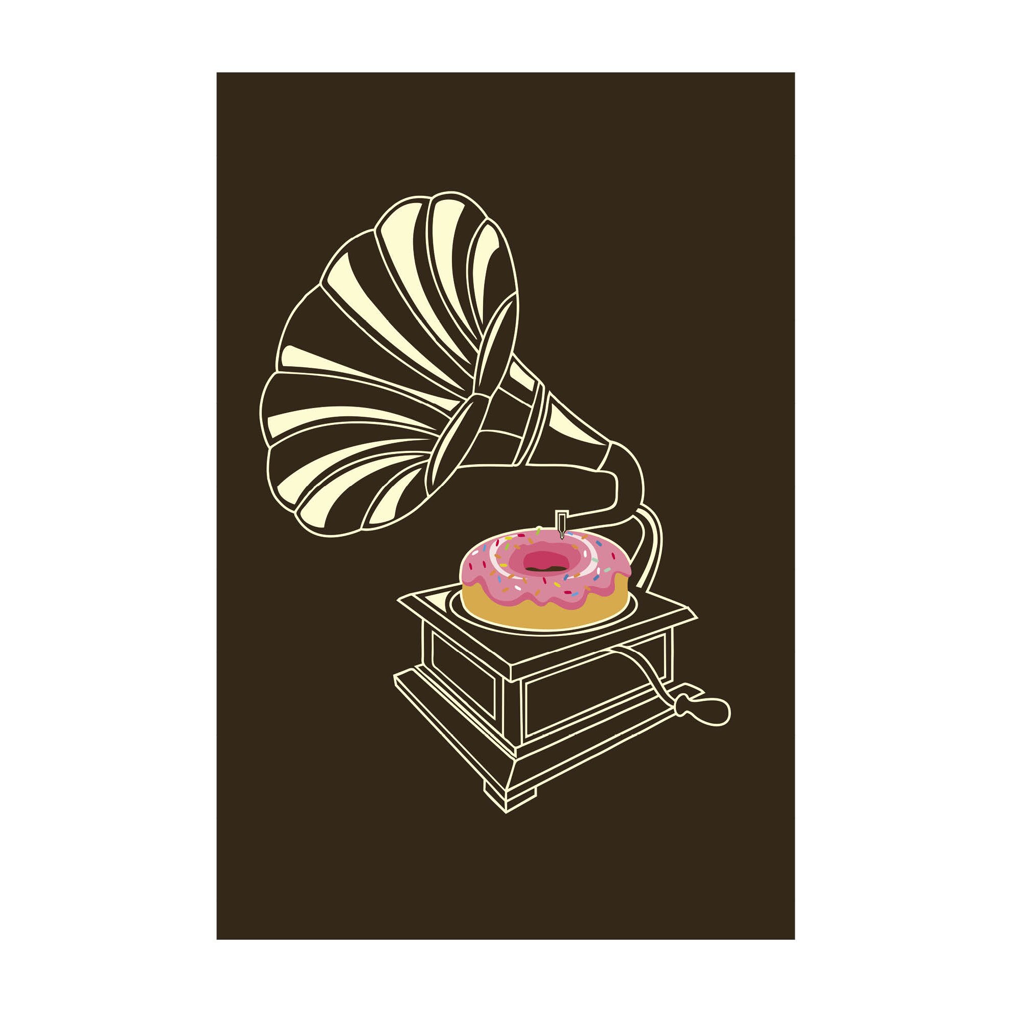 Poster -50x70 cm -Gramofon gogoasa