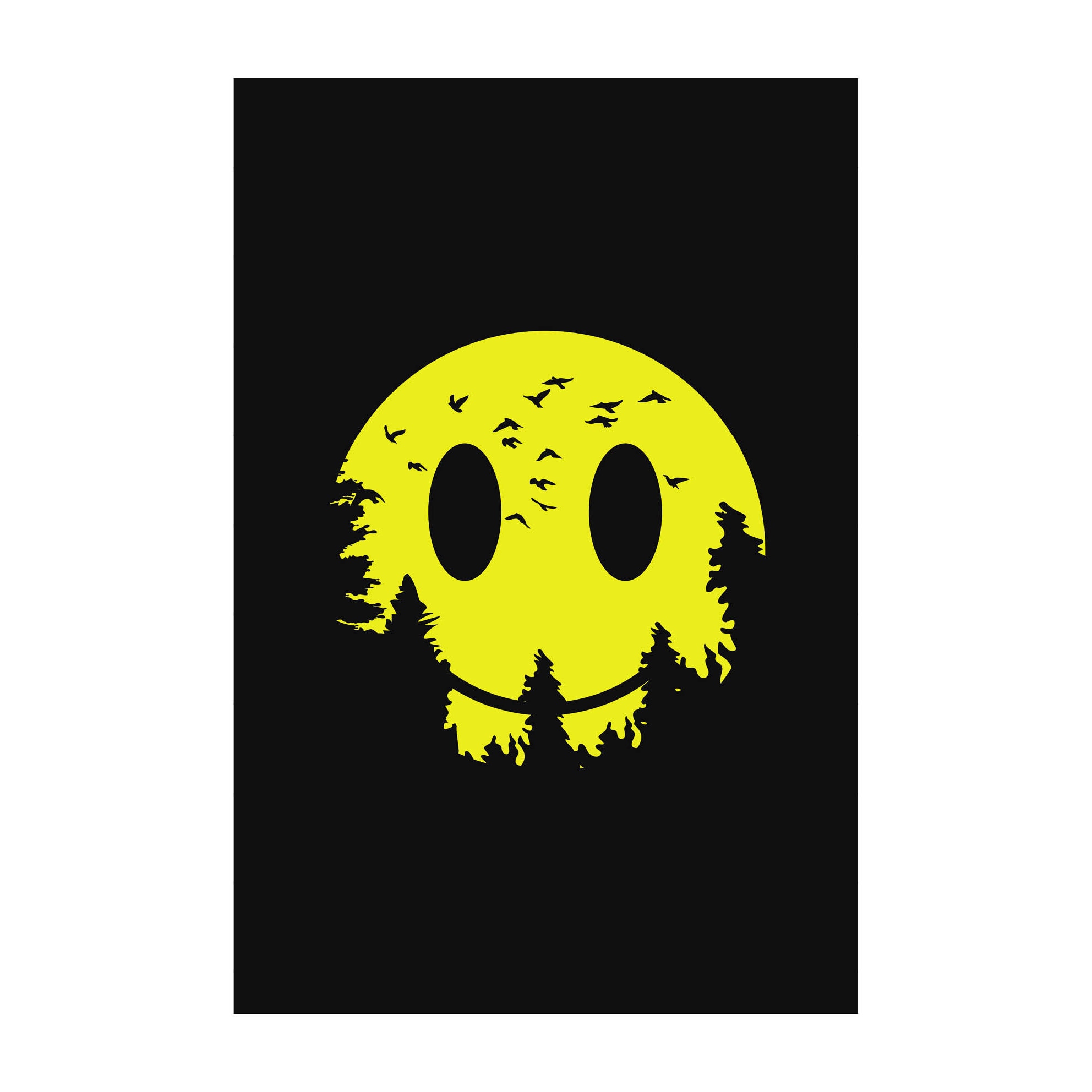 Poster -50x70 cm -Smiley Moon