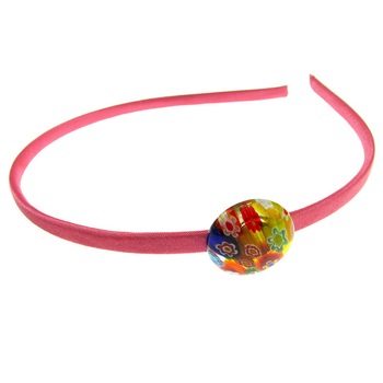 Bentita de par cu Millefiori multicolor Bentita de par cu Millefiori multicolor