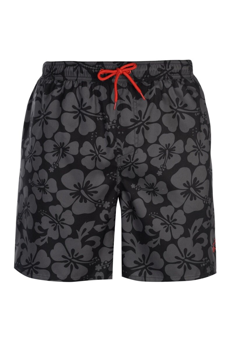 Hot Tuna, Pantaloni scurti plaja Aloha, L, Negru/Gri