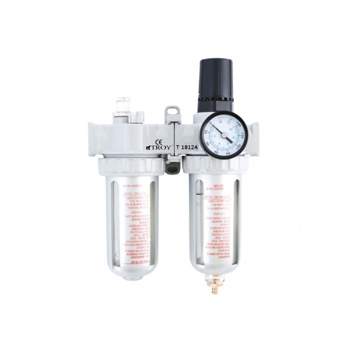 Filtru - Regulator - Uleietoare Troy 18624, 1/4, 10-120 psi, 0-8 bari