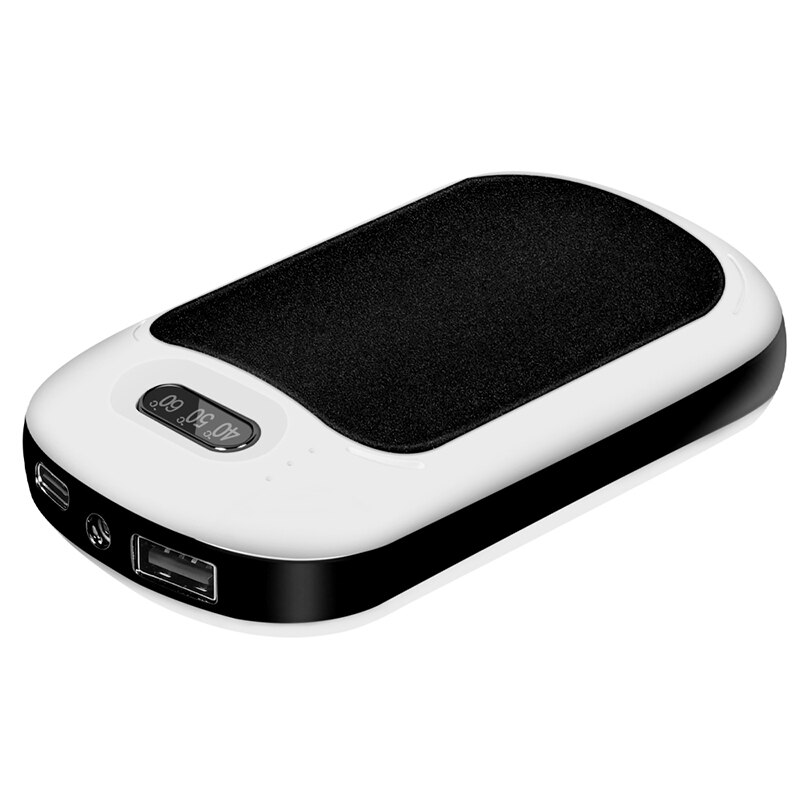 Powerbank 8000 mAh, Pyramid®, 1 x port usb, 1 x type C, fast charge, functie incalzire maini in 3 trepte, negru, PB1302