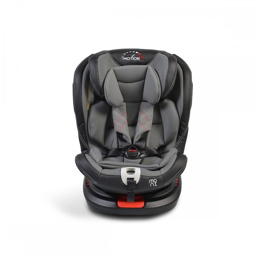 Scaun auto pentru copii Moni, 0-36 kg, dimensiune52x52x80 cm, negru-gri, 4 pozitii de inclinare, ISOFIX