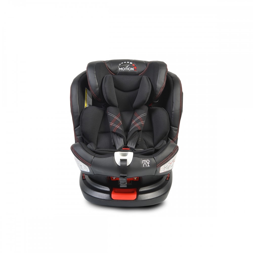 Scaun auto pentru copii Moni, 0-36 kg, dimensiune52x52x80 cm, negru 4 pozitii de inclinare, ISOFIX