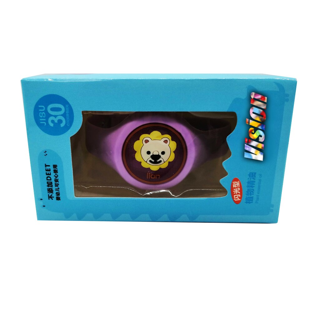 Bratara ceas parfumata, Antitantari, cu joc de lumini, mov, Vision