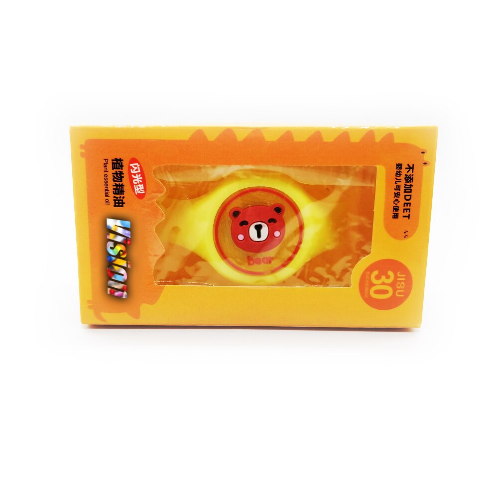 Bratara ceas parfumata, Antitantari, cu joc de lumini, galben, Vision