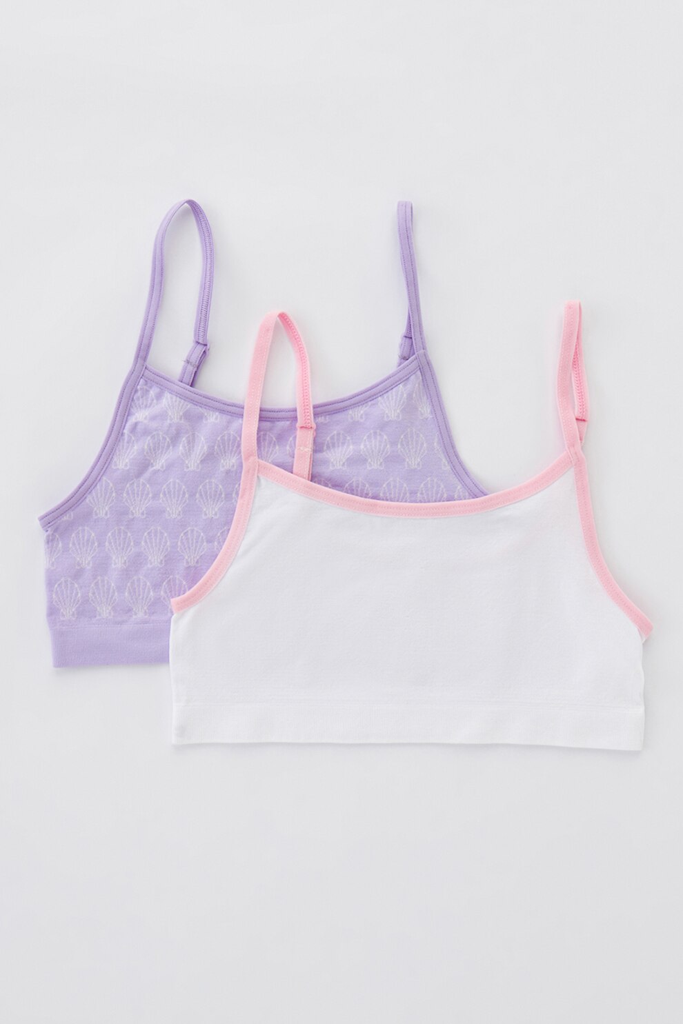 Penti, Set de top-uri cu bretele ajustabile, 2 piese, Roz/Lila