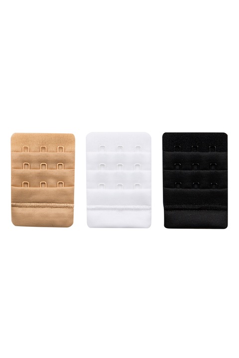 Penti, Set de extensii pentru sutien - 3 piese, Negru/Alb/Maro, One Size