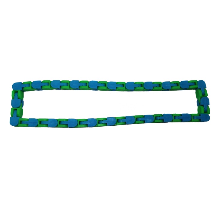 Anti-stresszoldó játék, Szenzoros kígyó, többszínű, 55 cm