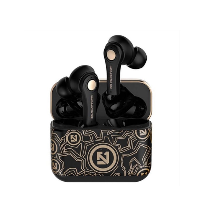 TS-100 Vezeték Nélküli Fülhallgató Bluetooth 5.0 Fülhallgató És Töltőtok Fekete