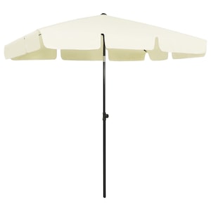 Umbrela de plaja vidaXL, galben nisip, 200x125 cm, 2.15 kg