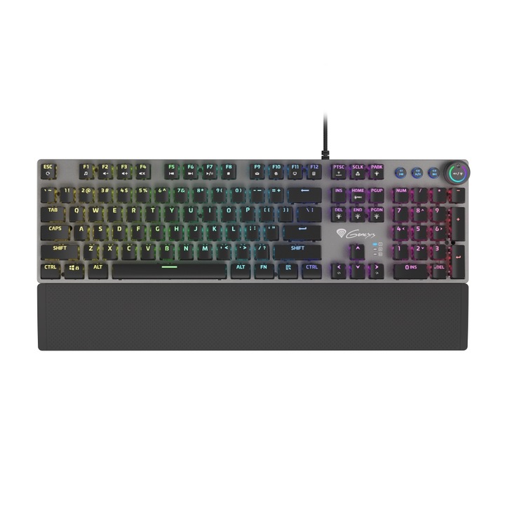 Клавиатура Genesis Mechanical Gaming Keyboard Thor 401 RGB Backlight Brown Switch US Layout Software