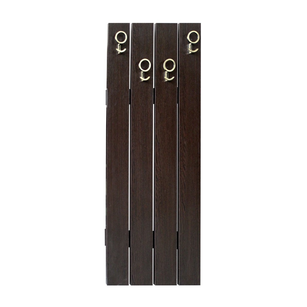 Cuier panou cu 4 agatatori duble Roche, pal Wenge , 47 x 120 x 3.2Cm
