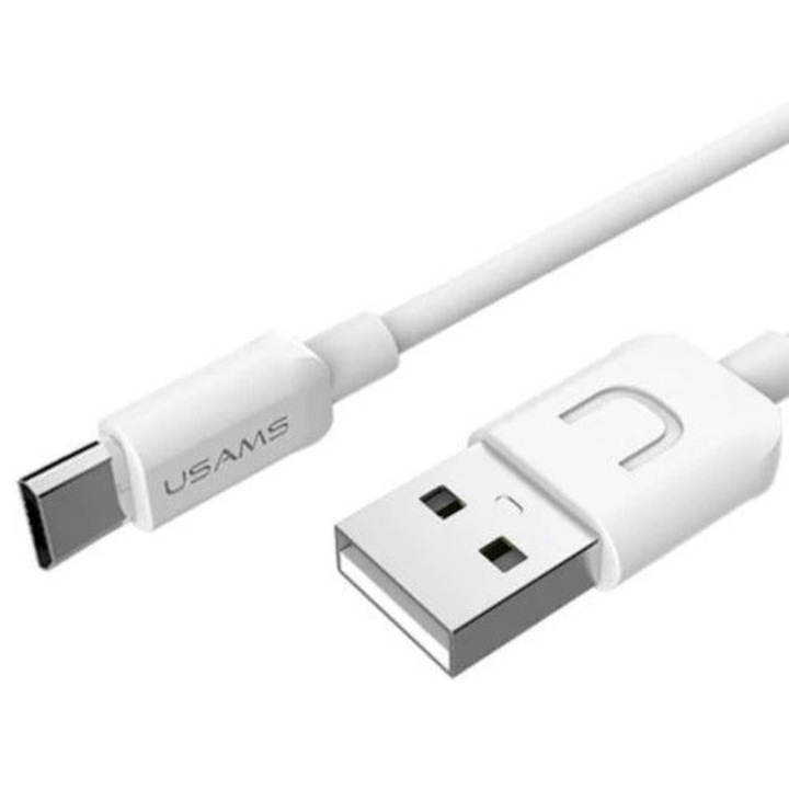 USAMS U-Turn microUSB kábel 1 m 2A MICUSBXD02 (US-SJ098) fehér