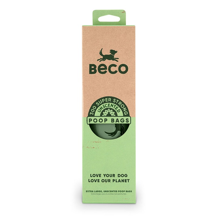 Pungi ecologice Beco, Verde, 300 Bucati