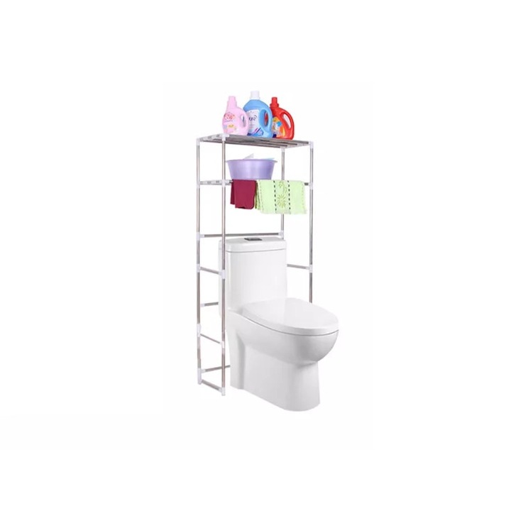 Raft Yavis Trade pentru vas de toaleta, deasupra vasului de toaleta, 3 nivele, metal