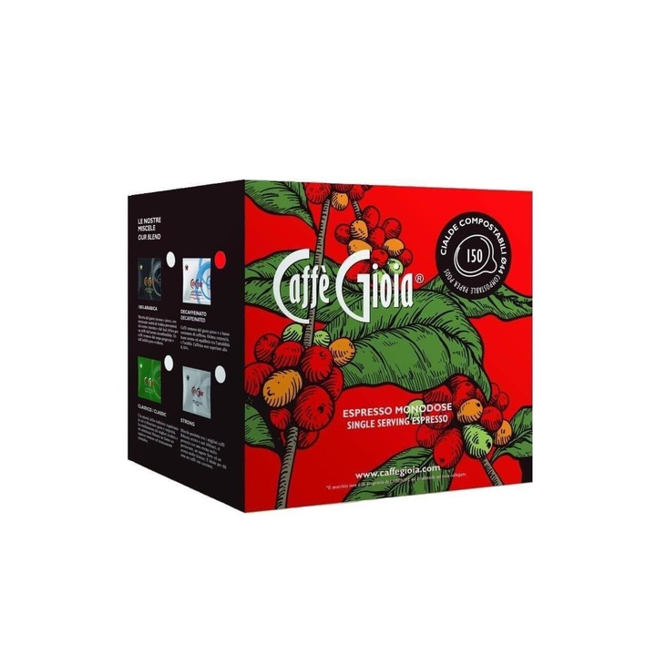 Set plicuri cafea decofeinizata, Caffe Gioia, 150 buc