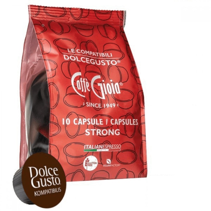 Caffé Gioia kávékapszula, Dolce Gusto kávégépekkel kompatibilis Strong kivitel 10, db