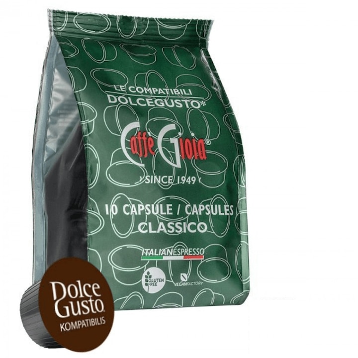 Caffé Gioia kávékapszula, Dolce Gusto kávégépekkel kompatibilis Classic kivitel, 10 db