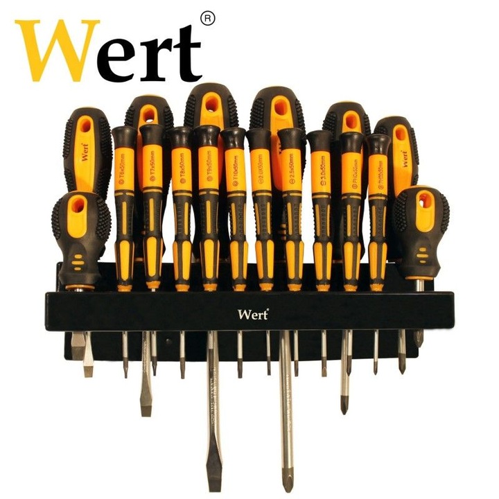 Комплект отвертки 18бр., WERT