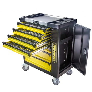Dulap profesional pentru scule, inox, 7 sertare, echipat 182 piese, Topmaster Dulap profesional pentru scule, inox, 7 sertare, echipat 182 piese, Topmaster
