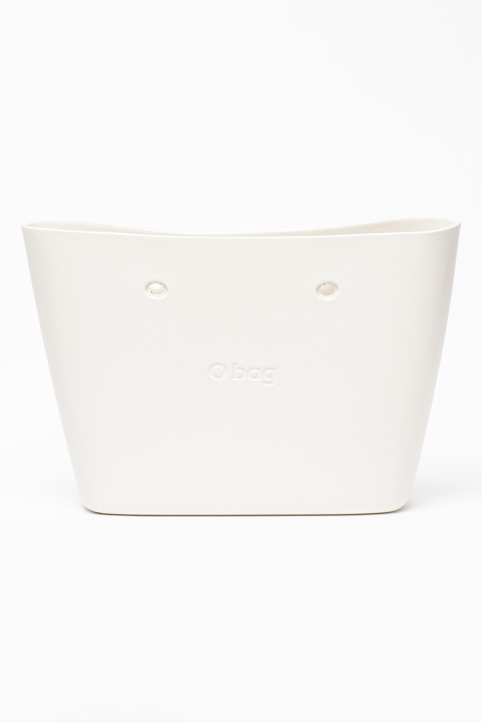 O bag, Corp de geanta shopper cu logo stantat, Alb