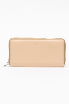 O bag, Portofel de piele ecologica cu logo brodat, Cafeniu O bag, Portofel de piele ecologica cu logo brodat, Cafeniu