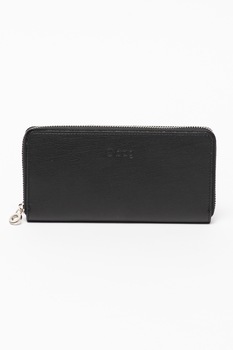 O bag, Portofel de piele ecologica cu logo brodat, Negru O bag, Portofel de piele ecologica cu logo brodat, Negru