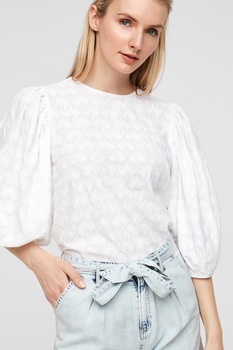 s.Oliver, Pantaloni scurti din denim cu cordon in talie, Albastru deschis s.Oliver, Pantaloni scurti din denim cu cordon in talie, Albastru deschis