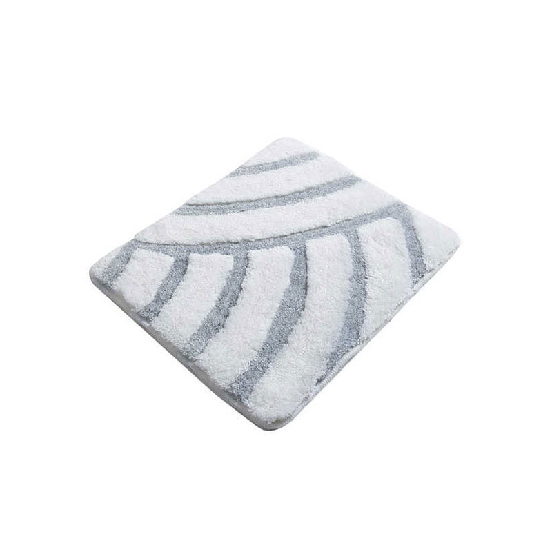 Covoras de Baie, Chilai Home, model Alya Alb, 50x60 cm , Acrilic