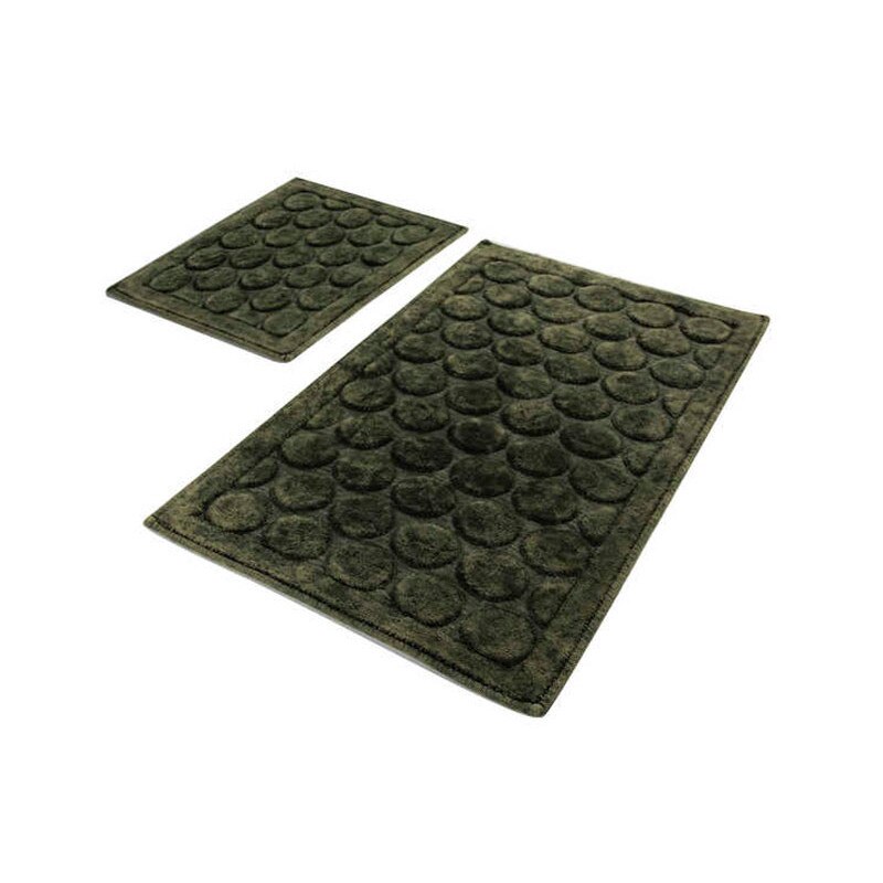 Set 2 Covorase de Baie, Chilai Home, model Laura Jean Verde , Bumbac 100%