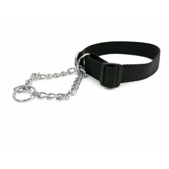 Zgarda strangulanta din chinga neagra 30 mm x 60 cm Zgarda strangulanta din chinga neagra 30 mm x 60 cm