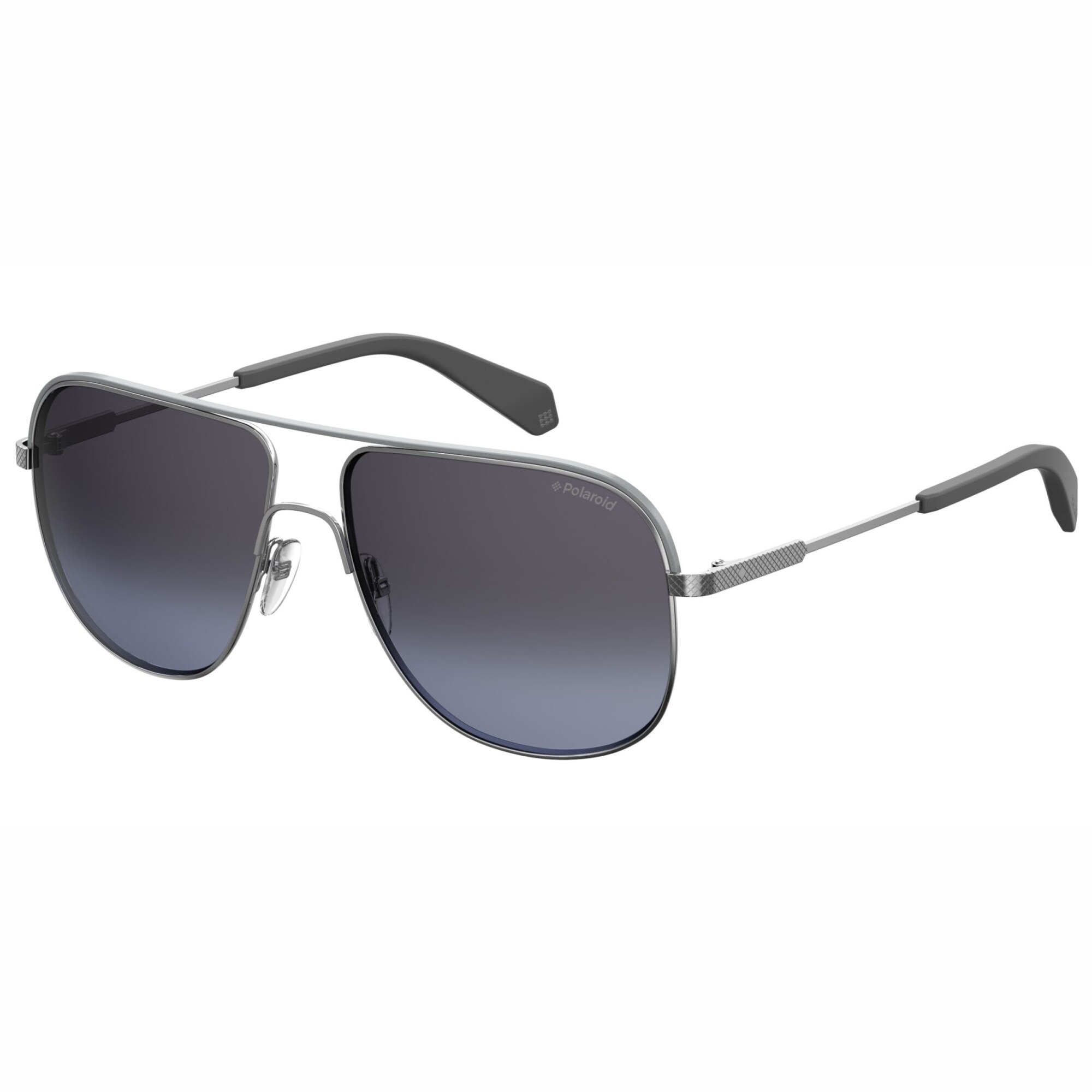 Ochelari de soare barbati Polaroid Aviator Ruthenium/Grey/Mirrored Silver Polarized PLD2055/S 6LB/1A
