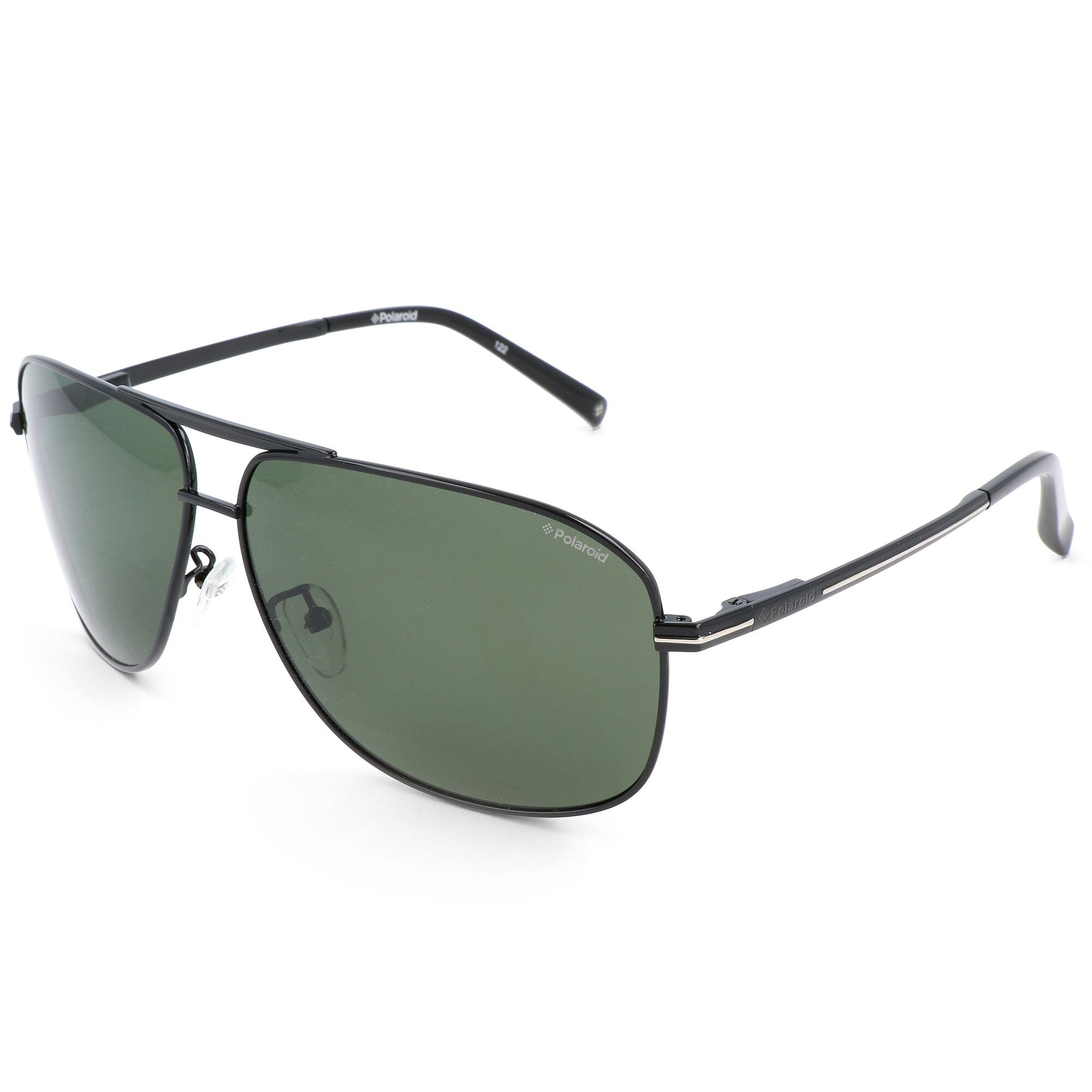Ochelari de soare barbati Polaroid Aviator Black/Silver/Green Polarized A4309/B50/H8