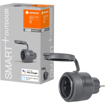 Priza inteligenta de exterior Ledvance Smart+ Wi-Fi, 16A, 3680W, IP44, compatibil Google Assistant, Amazon Alexa Priza inteligenta de exterior Ledvance Smart+ Wi-Fi, 16A, 3680W, IP44, compatibil Google Assistant, Amazon Alexa