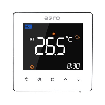 Termostat AERO TP538WHP White, pentru Incalzire Pardoseala, Centrala Termica, Smart, Programabil, Alb Termostat AERO TP538WHP White, pentru Incalzire Pardoseala, Centrala Termica, Smart, Programabil, Alb