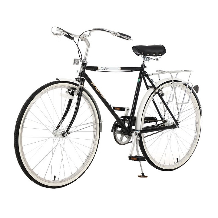 Велосипед PHOENIX, Градски, 26 инча, Багажник, Винтидж, Стоманена рамка, Черен