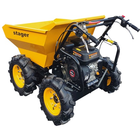 Roaba cu motor termic Stager RMT300, 6.5CP, 300kg, 4 roti, tractiune integrala, diferential