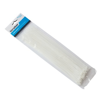 Set 50 coliere (soricei) Strohm SM-CV-300-3-6, plastic, 300x3.6mm, Alb Set 50 coliere (soricei) Strohm SM-CV-300-3-6, plastic, 300x3.6mm, Alb
